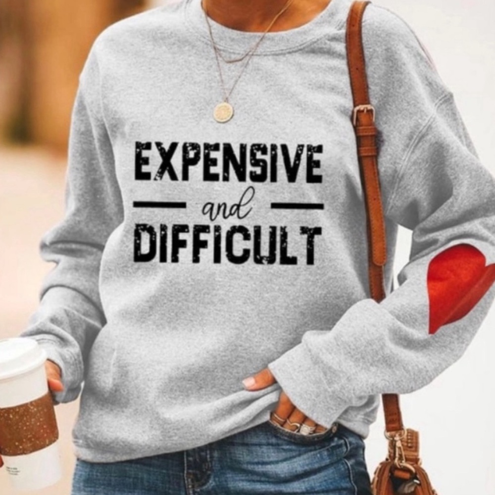 Price Firm. NWOT Expensive And Difficult Heart Print Sweatshirt, Size Small.